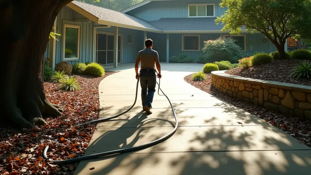 Restoration crew at a wooded hillside property on Happy Valley Road in Lafayette CA