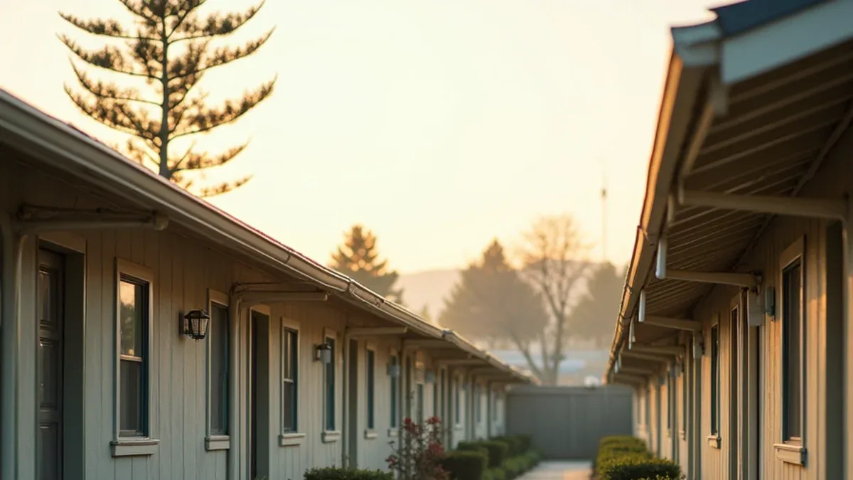 Attached single-story Rossmoor manors sharing a common wall