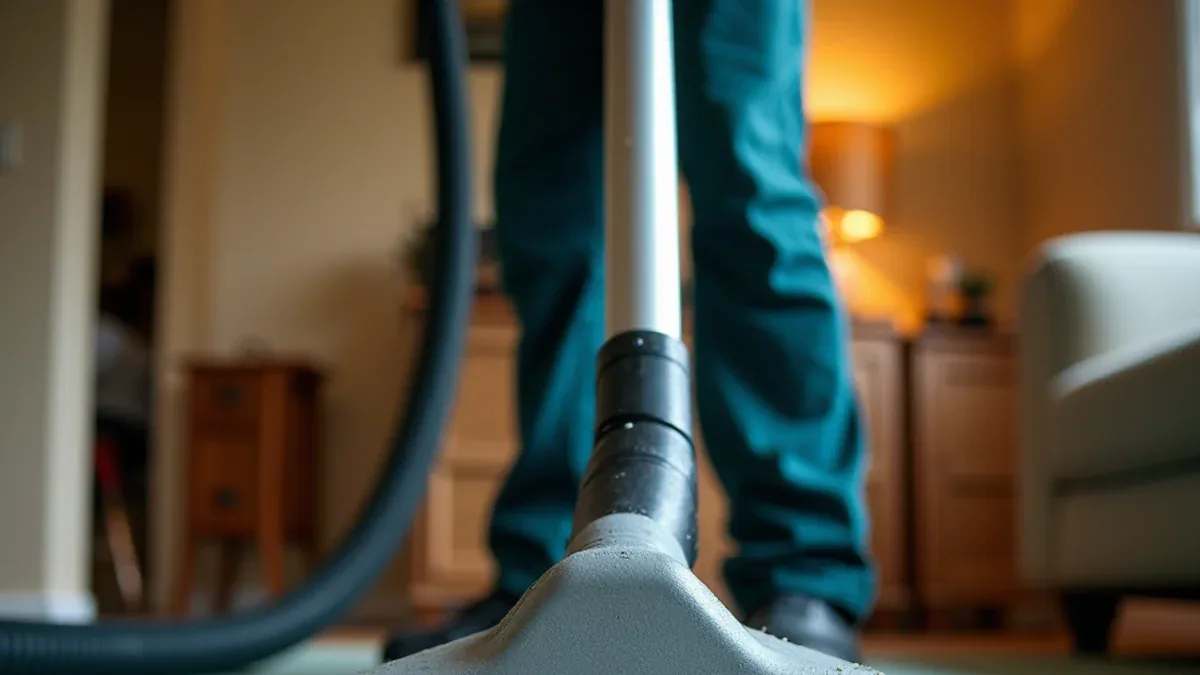 Extraction wand head drawing water out of saturated carpet
